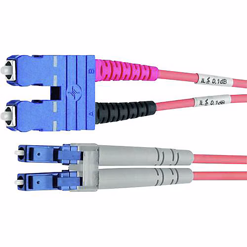Câble de raccordement fibre optique duplex 9/125 OS2 – 1 m | SC mâle vers LC mâle.