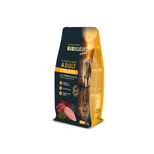 CROQUETTES CHAT STÉRILISÉ BUBI NATURE BUBIMEX® - POULET - 1,5KG
