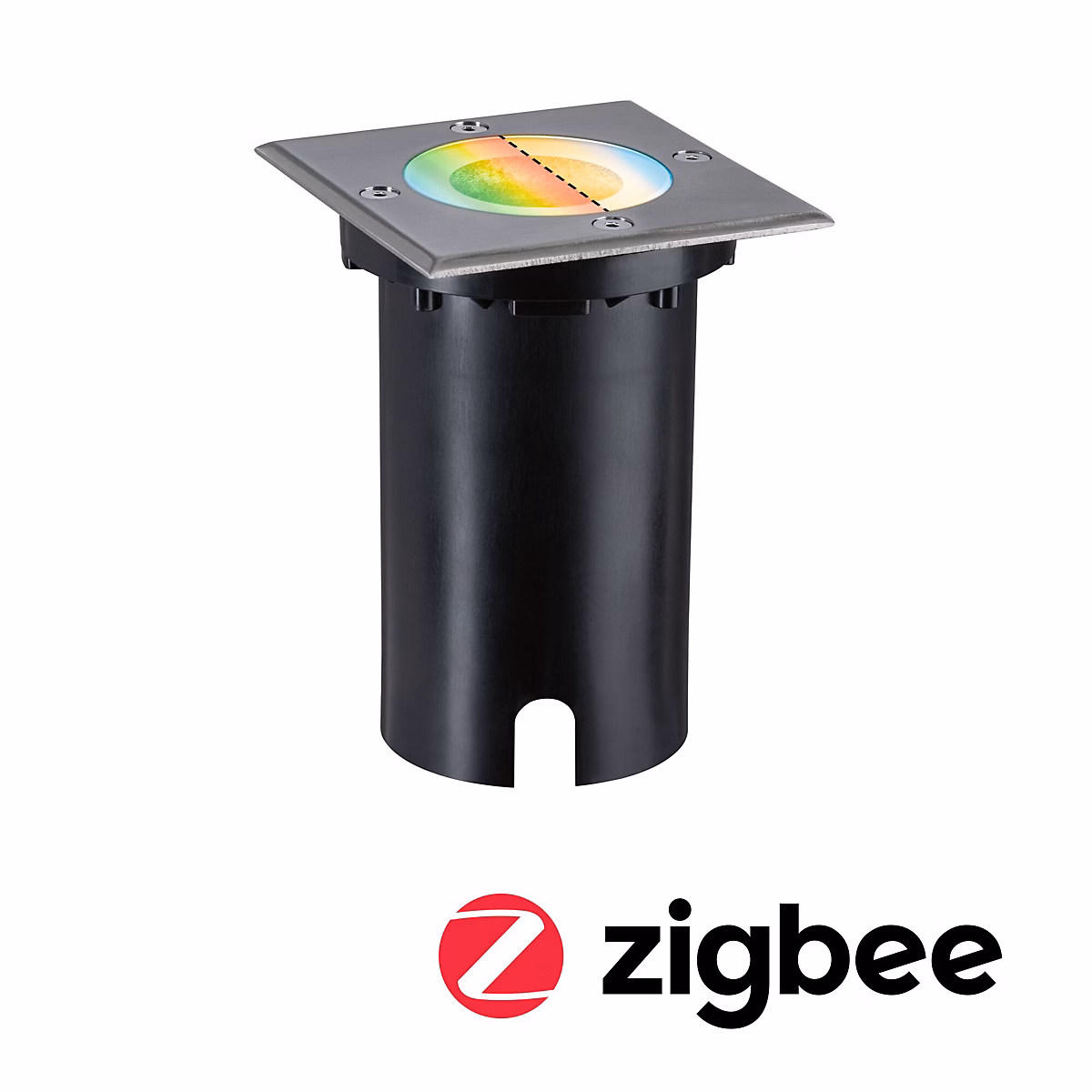 Encastré de sol LED Smart Home Zigbee 3.0 Floor IP67 carré 110 × 148mm RGBW+ 4 – 9W 300lm 230V 120 Acier brossé Aluminium