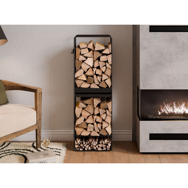 Porte-bûches « LOFT » 120x40x25 cm - Réf 333250