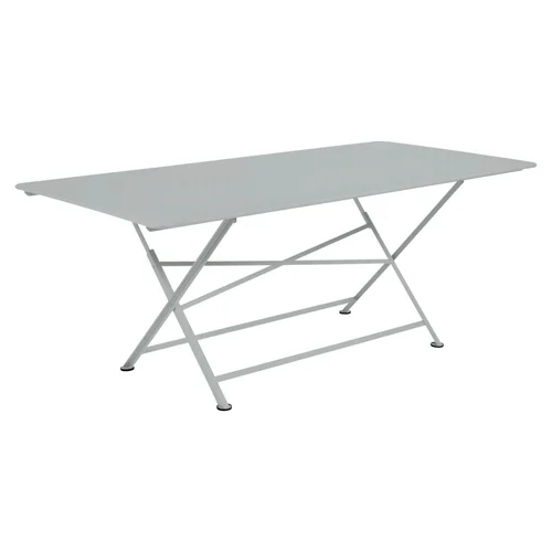 Une touche jardin：Table pliante Cargo coloris gris en acier Fermob - 190 x 90 cm