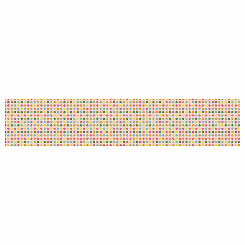 Brise vue imprimé POIS – H.1 x L.5 m | 100% occultant | Made in France par Scenolia + kit de fixation offert