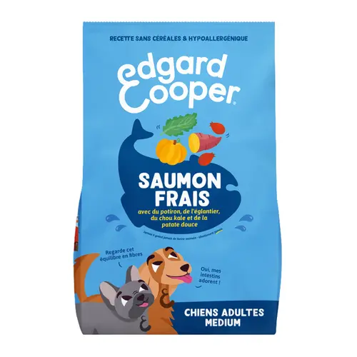 Jardin service：Croquettes pour chien adulte au saumon sans céréales Edgard & Cooper - 7 kg
