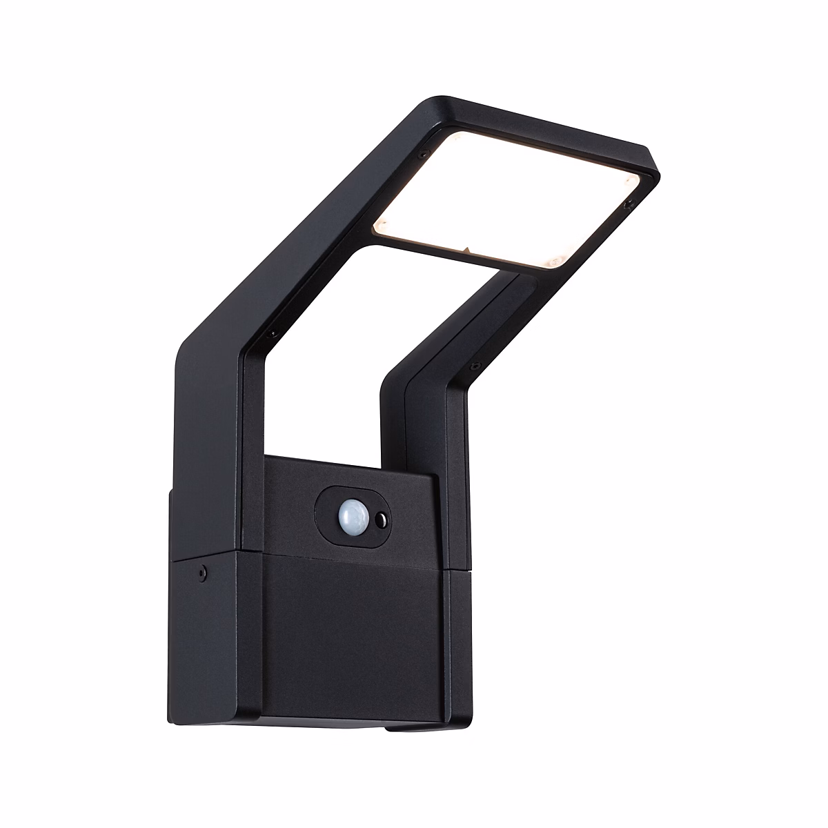 Applique d'extérieur LED Juntea Détecteur de mouvement crépusculaire (IR) IP44 140 × 250 mm 3000K 11W 900lm 230V Anthracite Aluminiu