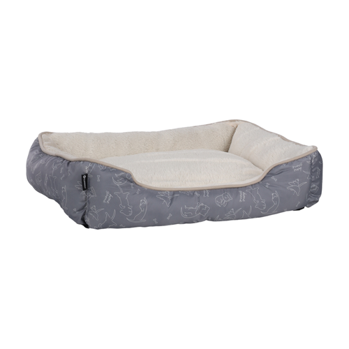 PANIER POUR CHIEN 'LILLY' FLAMINGO® - GRIS - 60x50x14CM