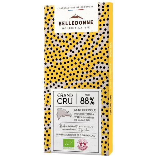 Pour aménager le jardin：Tablette noir 88% coco Saint Domingue bio Belledonne - 100 g