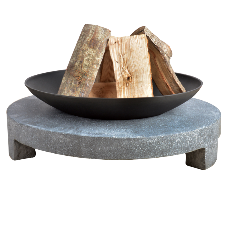 Brasero vasque en fonte avec socle granit