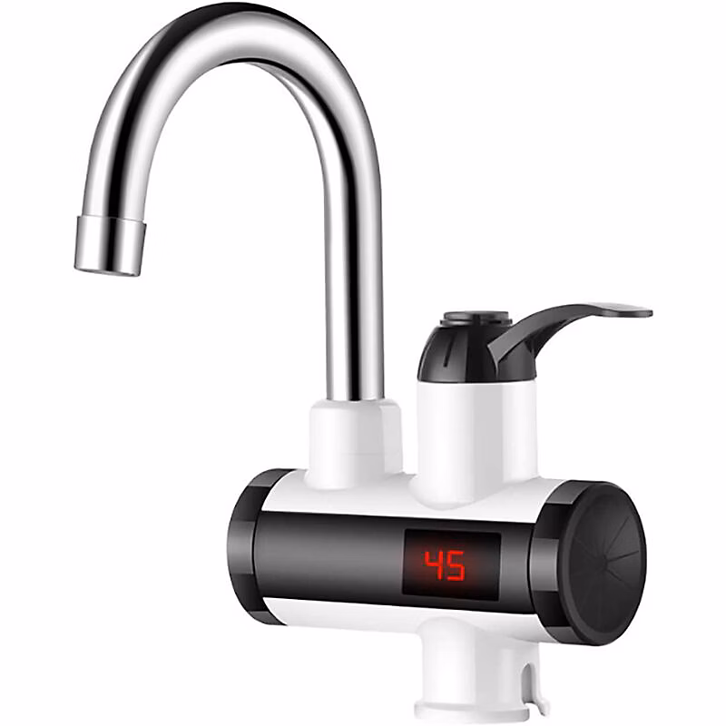 Robinet lavabo et vasque – Ensemble de douche 220V 3000W Robinet de chauffage instantané électrique 360 Robinet de chauffage de cuisine salle bain pivotant