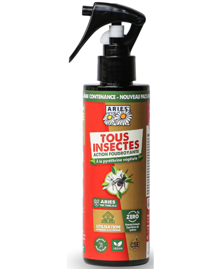 Aries - Spray insecticide action foudroyante Tous insectes 200ml