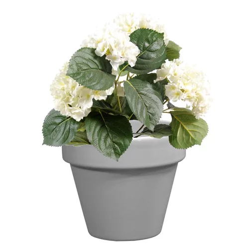 Idée pour le jardin：Pot horticole émaillé gris Ø 19 cm