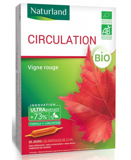 Naturland - Extrait Fluide Bio - Vigne Rouge 20 ampoules