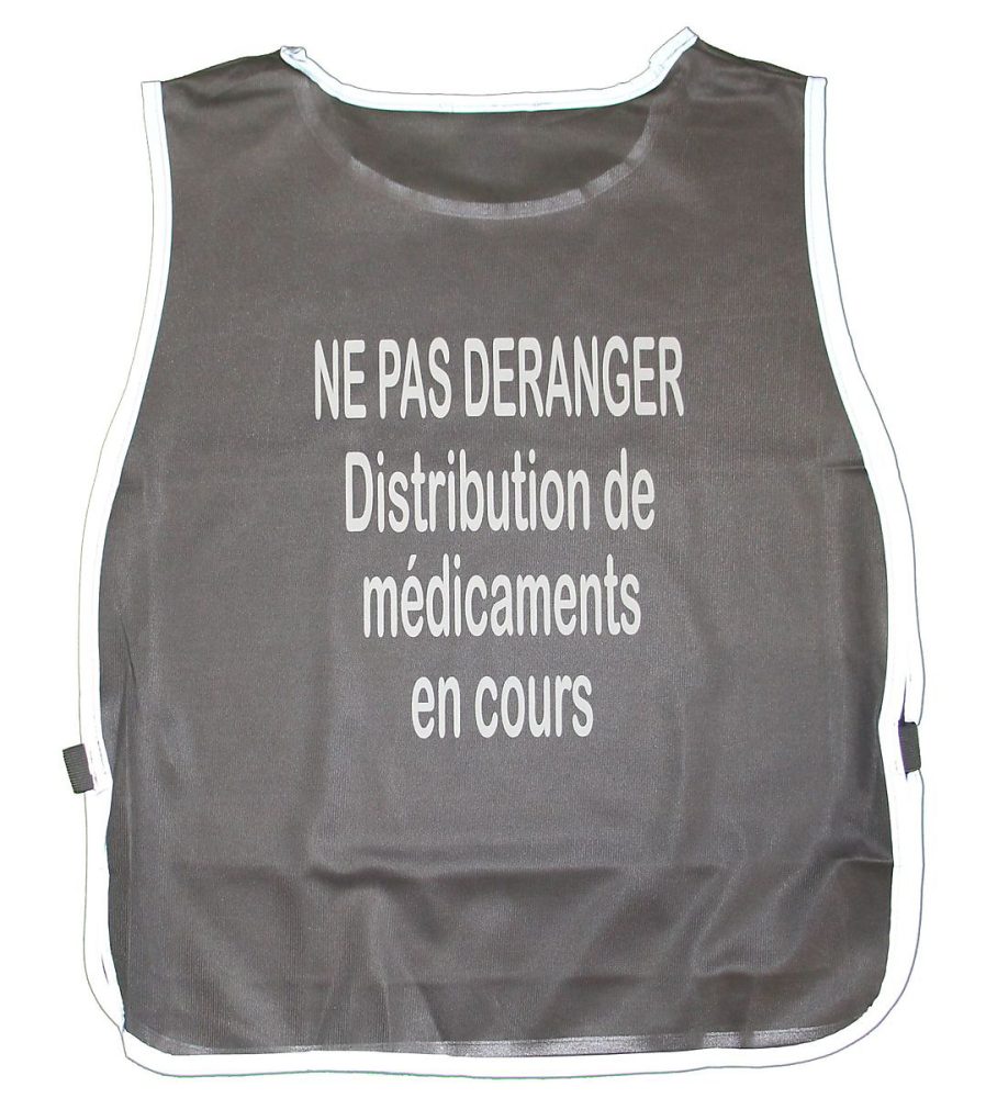 Chasuble – Ne pas déranger distribution de médicaments en cours gris | taille:L/XL