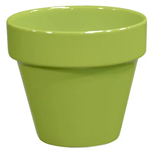 Jardin & loisirs：Pot horticole émaillé moutarde Ø 10 x H 10 cm