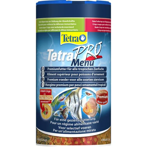 Sélection au jardin：Alimentation poissons premium, multivitamines TETRA Pro Menu - 64g/250ml