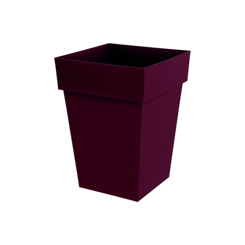 POT CARRÉ MI-HAUT 53CM ROUGE BOURGOGNE EDA® TOSCANE