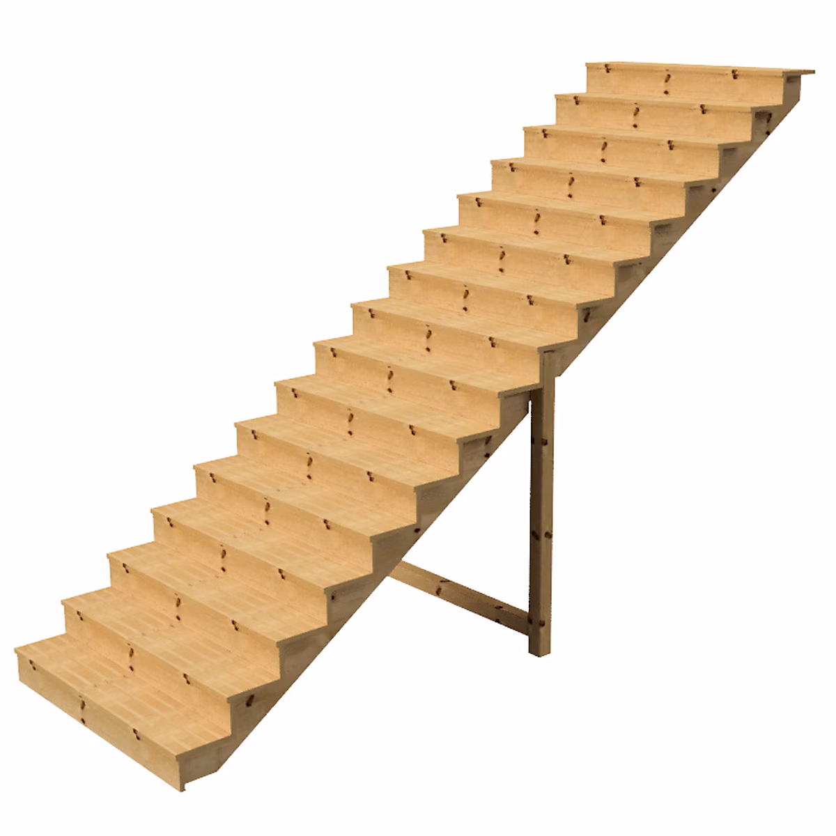 BERLIN Escalier extérieur bois 16 marches H 275cm L – 120cm fermé