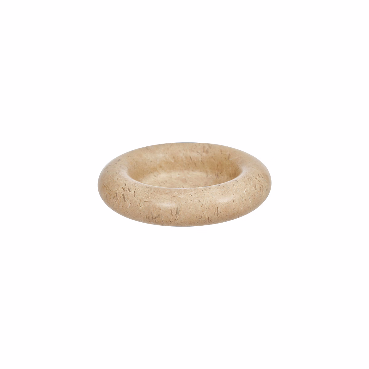 Bougeoir beige en marbre L13 – 8xH3cm