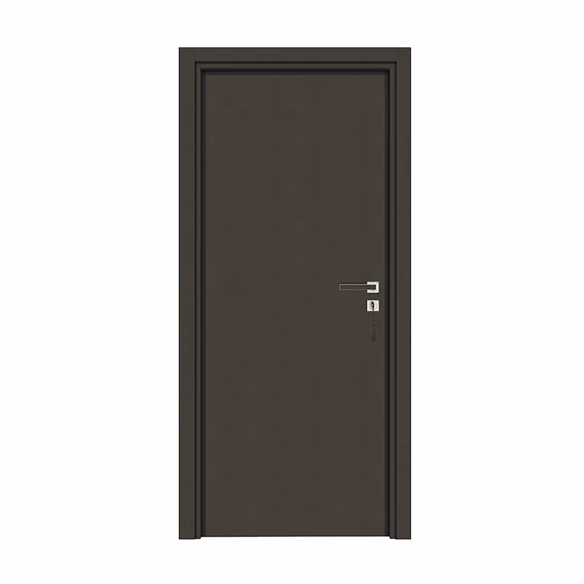 Bloc – porte pose fin de chantier PREMIUM Miro, H.204 x l.73 cm, aspect cuir basalte, réversible, Reivilo