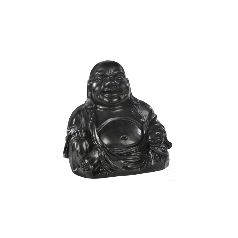 Bouddha Chinois Statue Cire Noir - Décoration Jardin