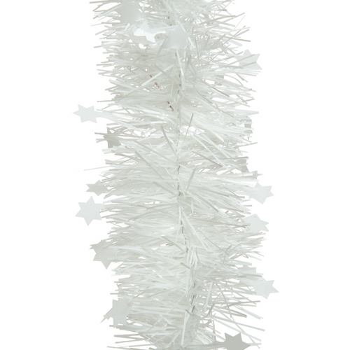 GUIRLANDE SCINTILLANTE BLANC/BRILLANT AVEC ÉTOILES - 270CM