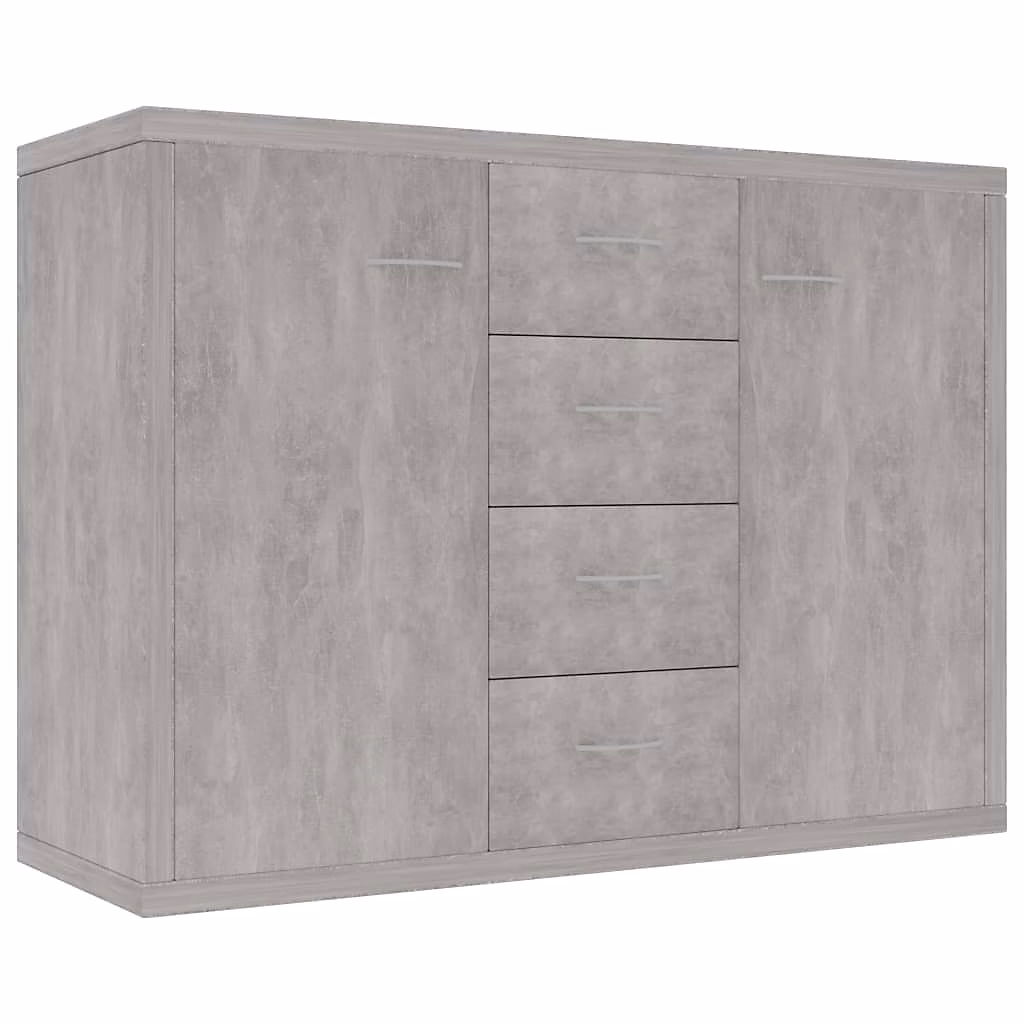 Buffet Gris béton 88 × 30 × 65 cm Bois d'ingénierie vidaXL