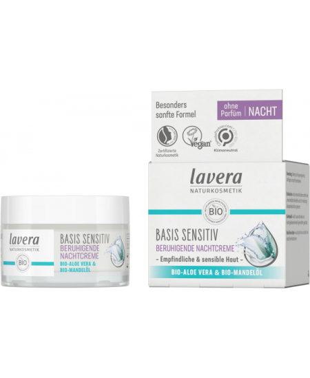 Lavera - Crème de nuit apaisante basis sensitiv 50 ml