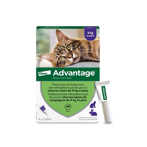 PIPETTES ANTI-PUCES POUR CHAT ADVANTAGE™️ - 4X0,8ML