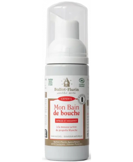 Ballot Flurin - Bain de bouche Aux microbulles de Propolis blanche locale sans alcool - 50 ml