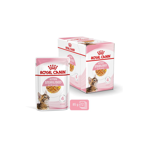 SACHET FRAÎCHEUR EN GELÉE CHATON ROYAL CANIN® KITTEN STERILISED - 12X85G