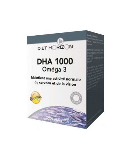 Diet Horizon - DHA 1000 Oméga 3 - 60 capsules