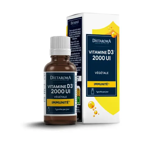 Accessoire au jardin：Vitamine D3 végétale 2000 UI DIETAROMA - 20 ml