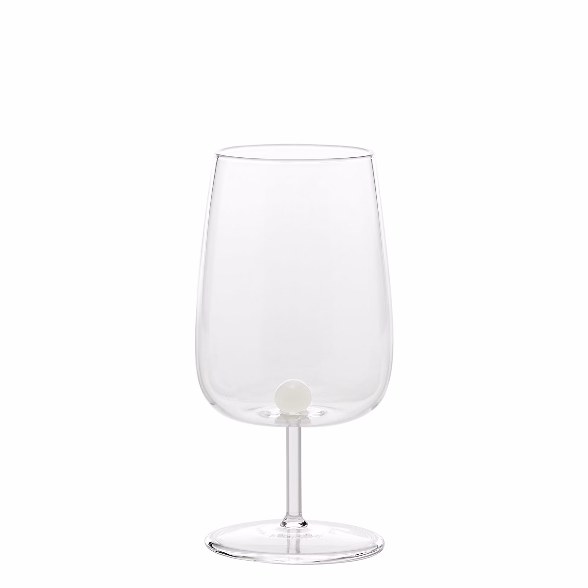 Bilia Verre À Vin En Verre Borosilicaté Blanc Pièces – Design Élégant Avec Sphère Colorée Au Fond Pour Des Tables | lot de 6