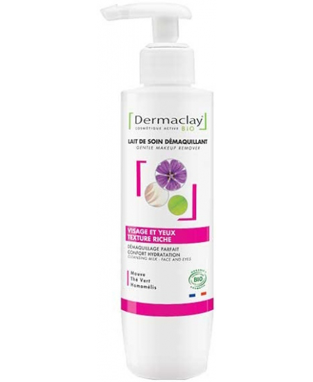 Dermaclay - Lait de soin démaquillant texture riche - 200 ml