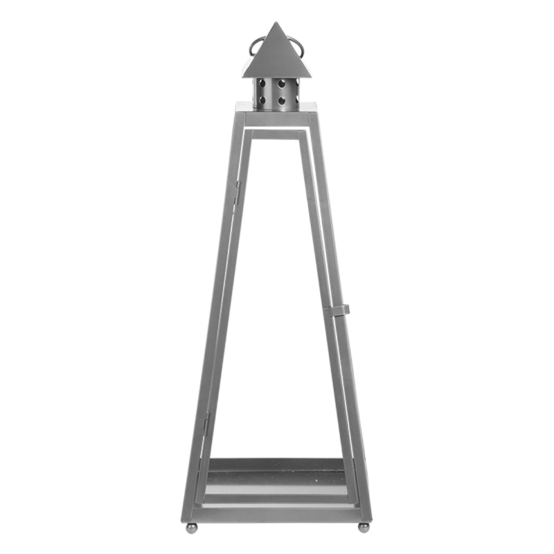 Lanterne pyramidale en fer pour jardin et terrasse