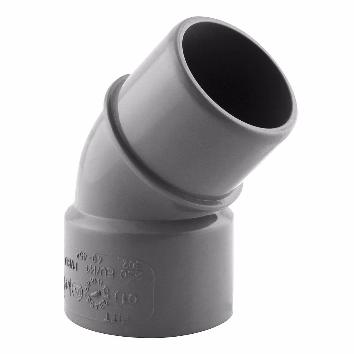 Evacuation des eaux – Coude pvc mâle femelle Fitt 45° ø40 mm
