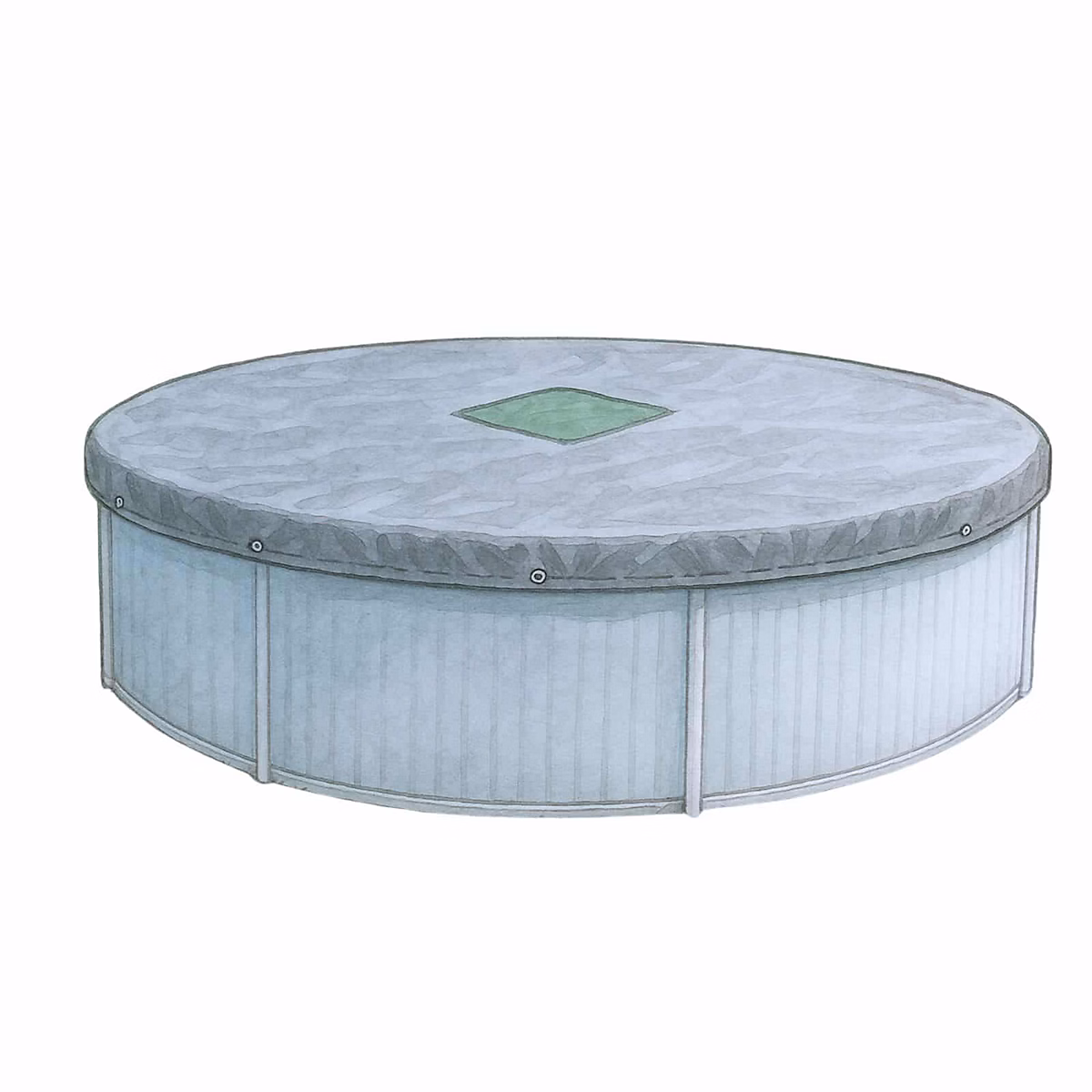 Bâche Hivernage Piscine Ronde Pour Piscine Diamètre 300 cm – Avec Câble Et Poignée De Serrage