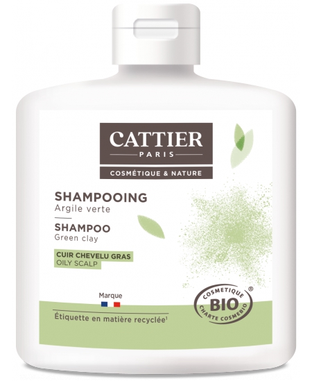 Cattier - Shampoing à l'argile verte pour cheveux gras - 250 ml