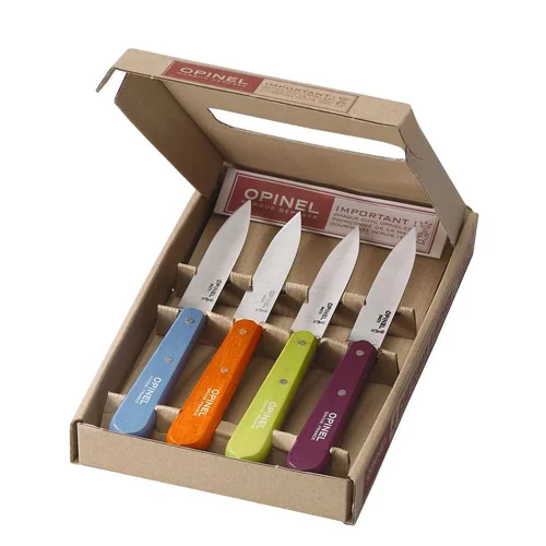 Pour vos envies d’extérieur：Coffret de couteaux office coloris multicolore n°112 Opinel - x 4