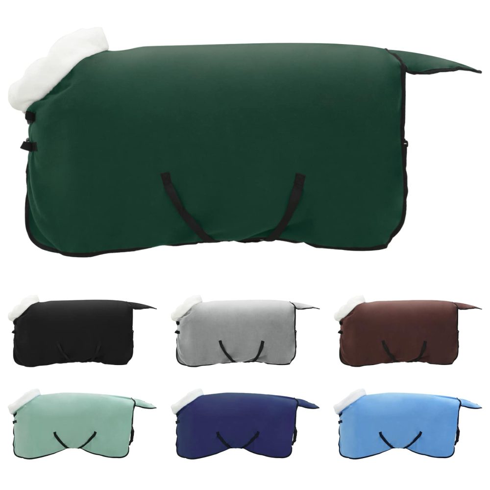 vidaXL Couverture Équine Vert foncé complet 115 cm Fleece polaire