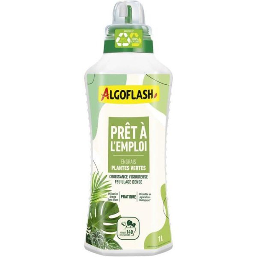 ALGOFLASH Engrais pret a l'emploi - algoflash - plantes vertes - 1 l - uab