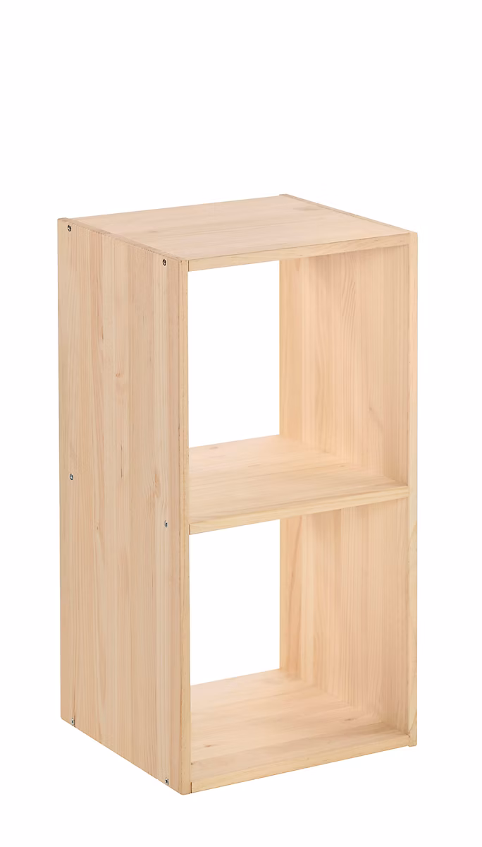 Étagère modulaire Dinamic avec 2 cubes en pin massif 70 – 8x36, 2 × 33cm