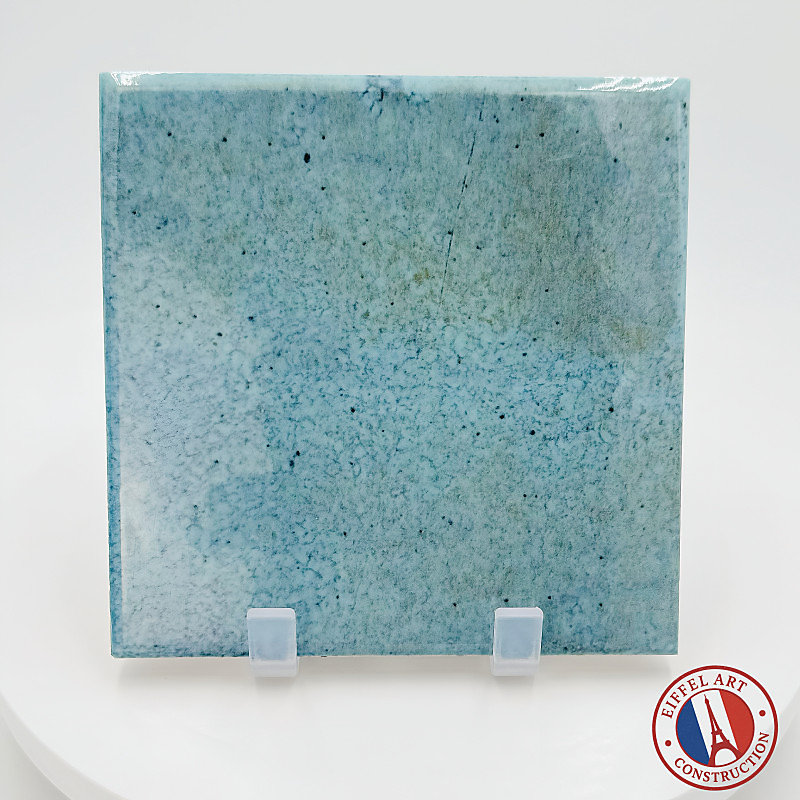 Carrelage extérieur piscine carré bleu brillant 15 × 15 cm SPA&POOLS SKY BLUE