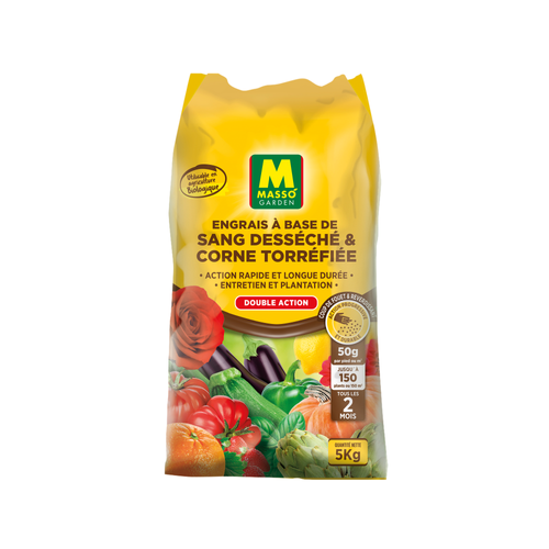 SANG DESSÉCHÉ & CORNE TORRÉFIÉE MÉLANGÉS MASSO® - 5KG