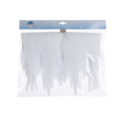 BORDURE POLYESTER STALACTITE IRISÉ ET PAILLETTES