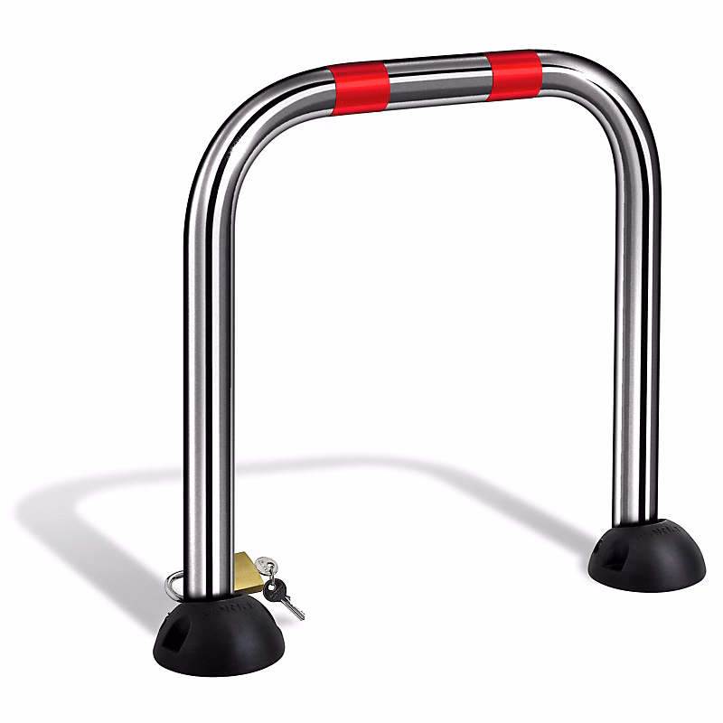Barriére de parking premium arceau | a cadenas – rabattable 2 pieds