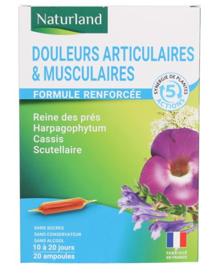 Naturland - Extrait Fluide - Harpagophytum - Cassis - Ortie - Saule Blanc - Bio Commerce Equitable