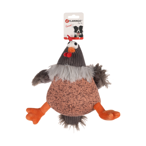 JOUET POUR CHIEN FLAMINGO® TUCKY POULE ORANGE