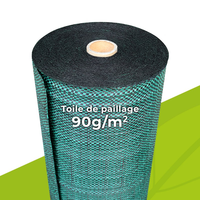 Toile de paillage 90g/m² protection contre les mauvaises herbes