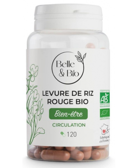 Belle et Bio - Levure de Riz rouge bio - 120 gélules