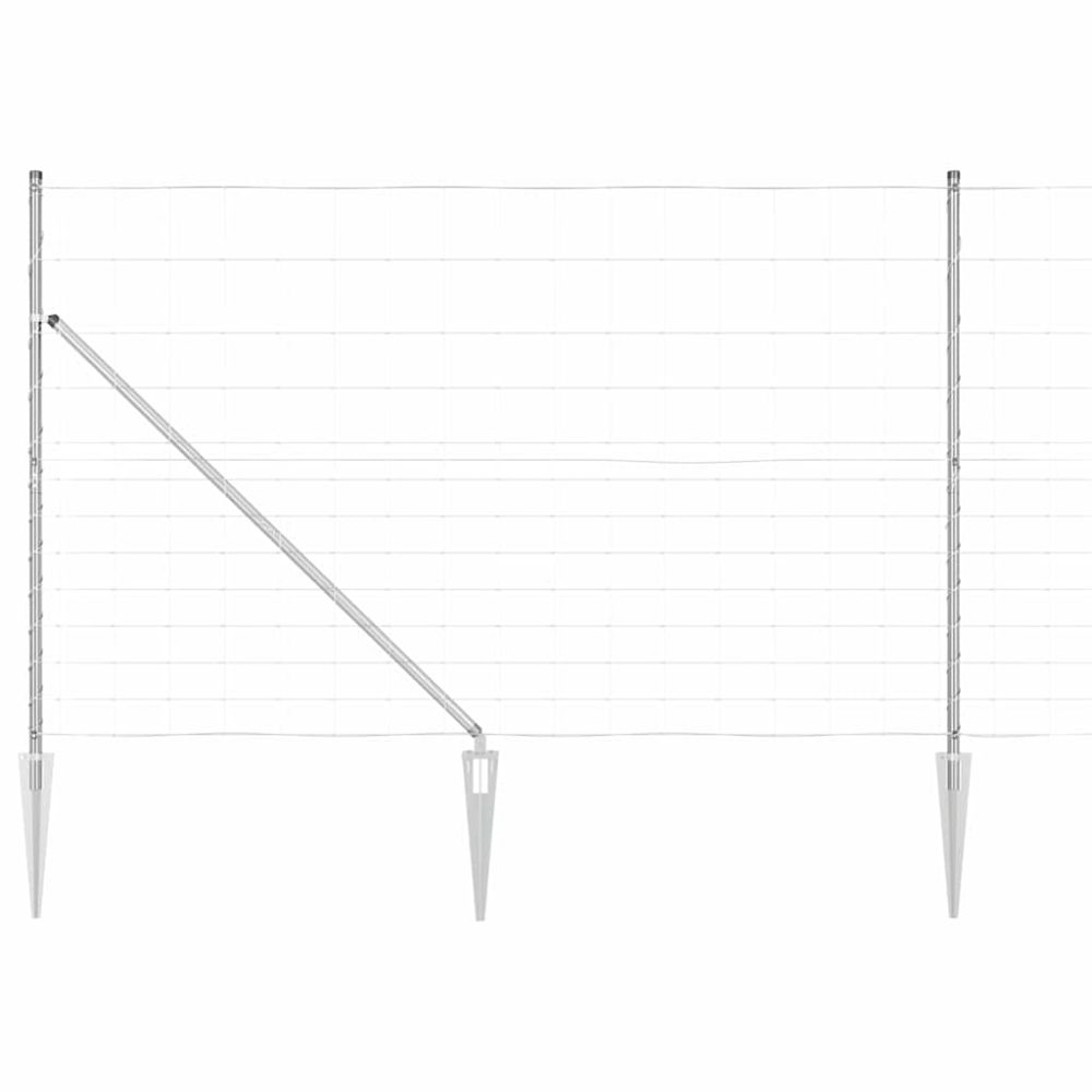 vidaXL Clôture en fil soudé avec pointes 25 x 1,5 m Acier galvanisé